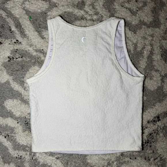 Zyia active white leopard print crop top workout yoga tank top 🪐 - Picture 3 of 5